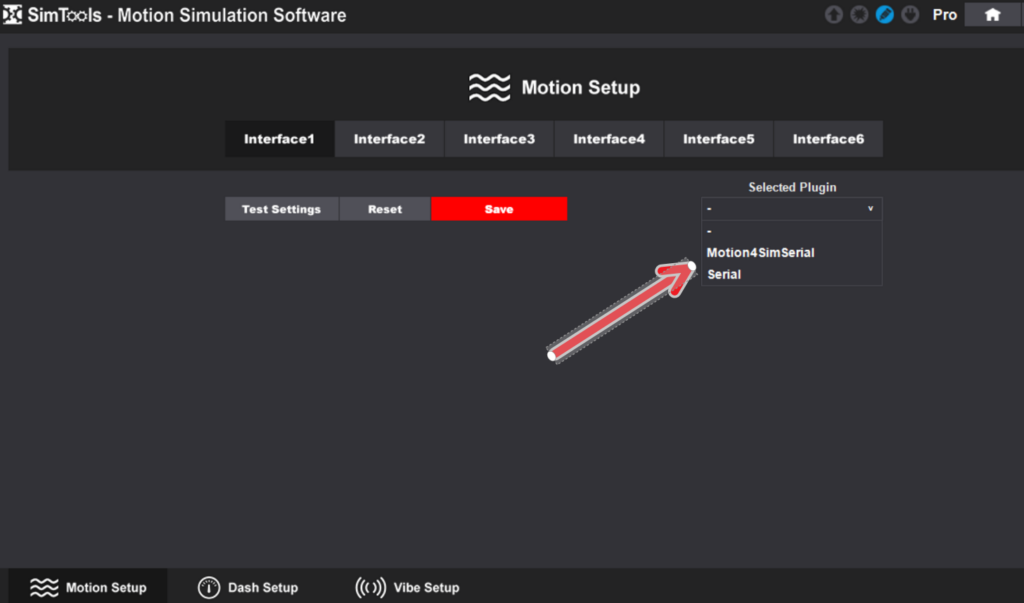 Motion4SimSerial Plugin